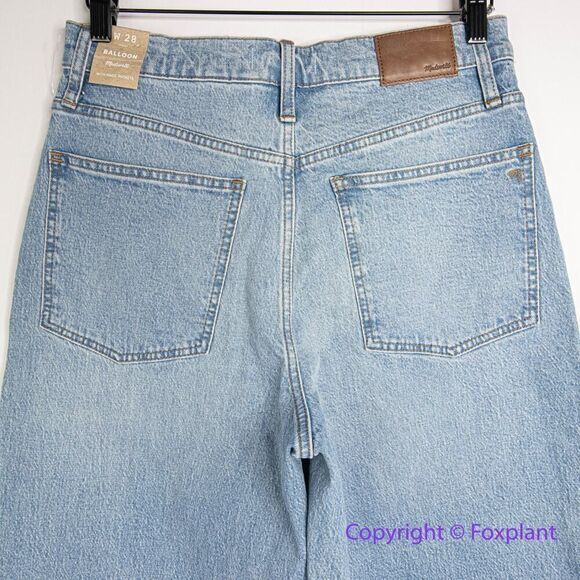 NEW Madewell Balloon Jeans in Hewes Wash, 28 - Picture 9 of 16